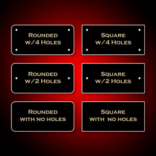 Custom Engraved Name Plate Finishes